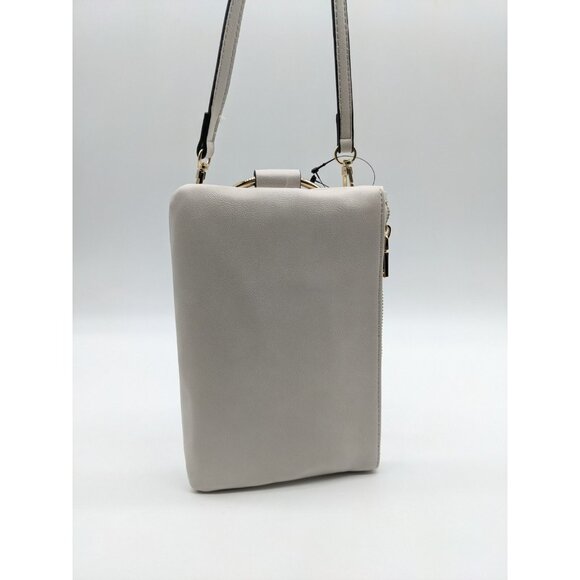 INC Charlii bangle handle women's crossbody bag clutch - WHITE/ BONE / OFF-WHITE - Picture 7 of 11